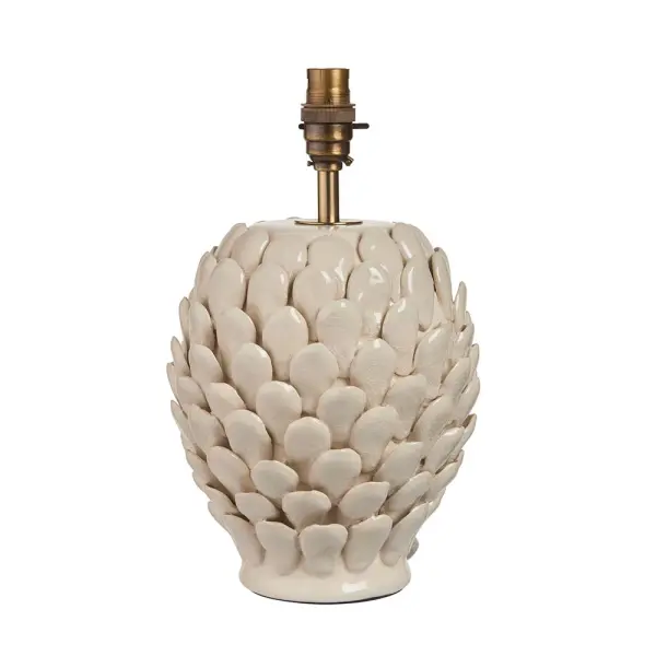 Layered Cream Leaf Table Lamp Base Only