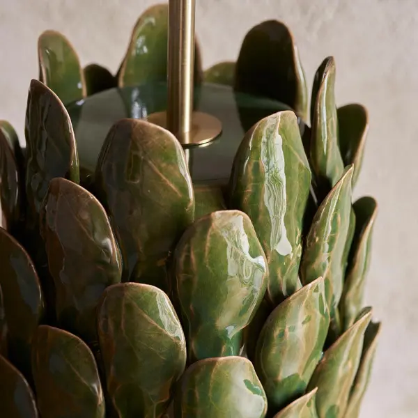 Layered Green Leaf Table Lamp Base Only