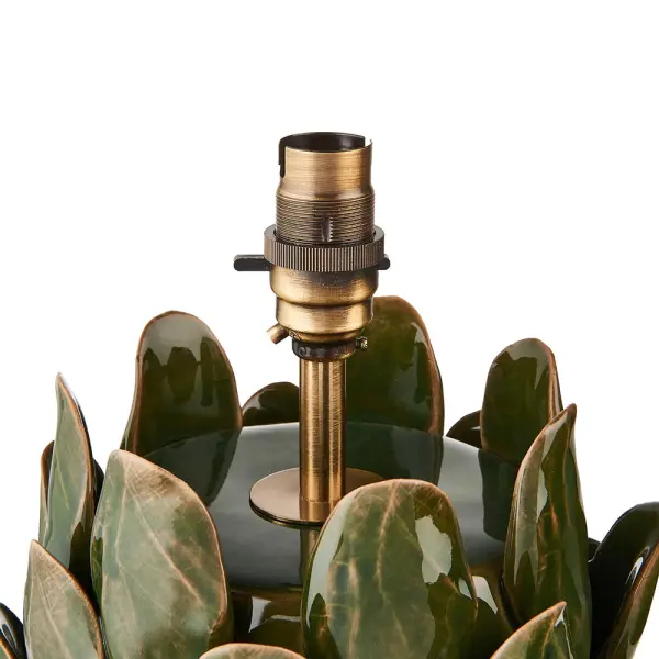 Layered Green Leaf Table Lamp Base Only