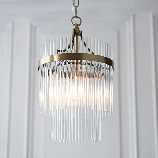 Marietta Single Pendant in Antique Brass