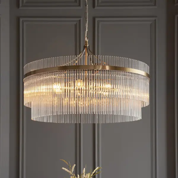 Marietta Grand 7 Light Pendant n Antique Brass
