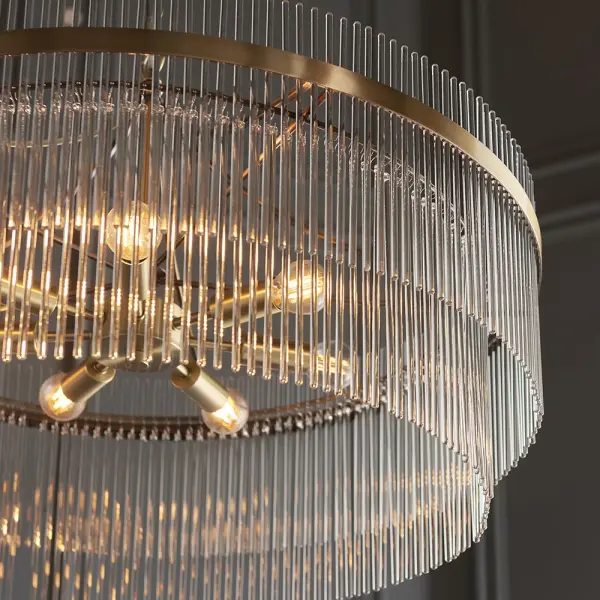 Marietta Grand 7 Light Pendant n Antique Brass