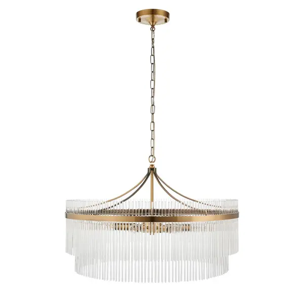 Marietta Grand 7 Light Pendant n Antique Brass