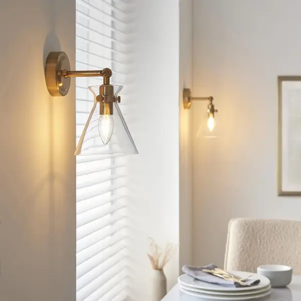 Harlow Brass Wall Light