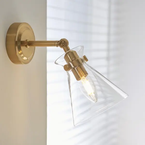 Harlow Brass Wall Light