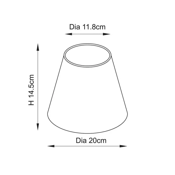 Zigzag 200mm Pearl Grey Tapered Shade