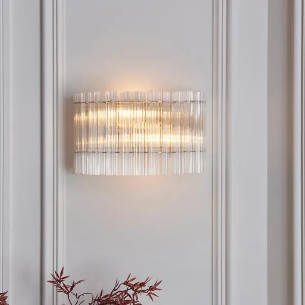 Brenda Aged Brass 2 Light Wall Fitting