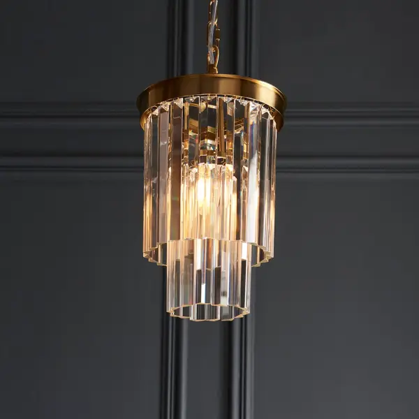 Conaston Single Pendant in Brass