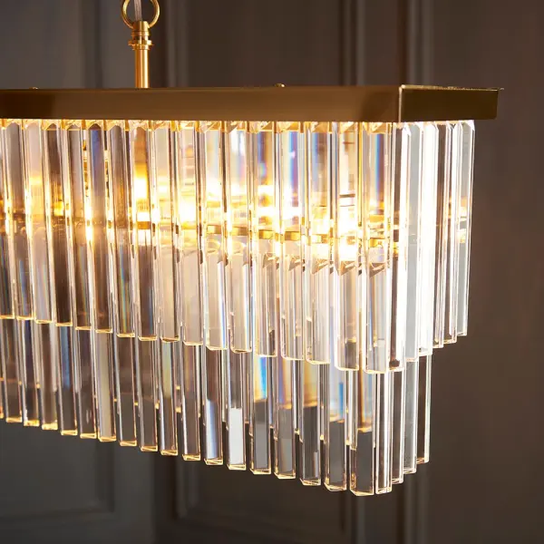 Conaston 4 Light Linear Pendant in Brass