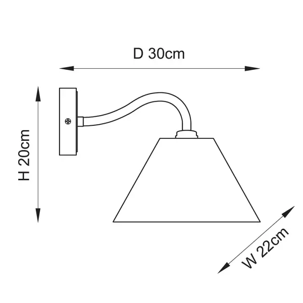 Knole Antique Brass Wall Light C/W Shade