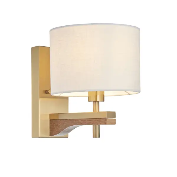Heathcliff  Ash Wood & Brass Wall Light