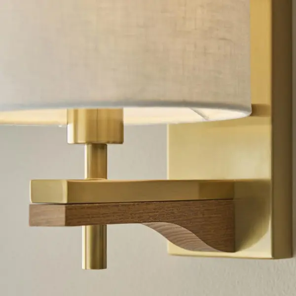 Heathcliff  Ash Wood & Brass Wall Light