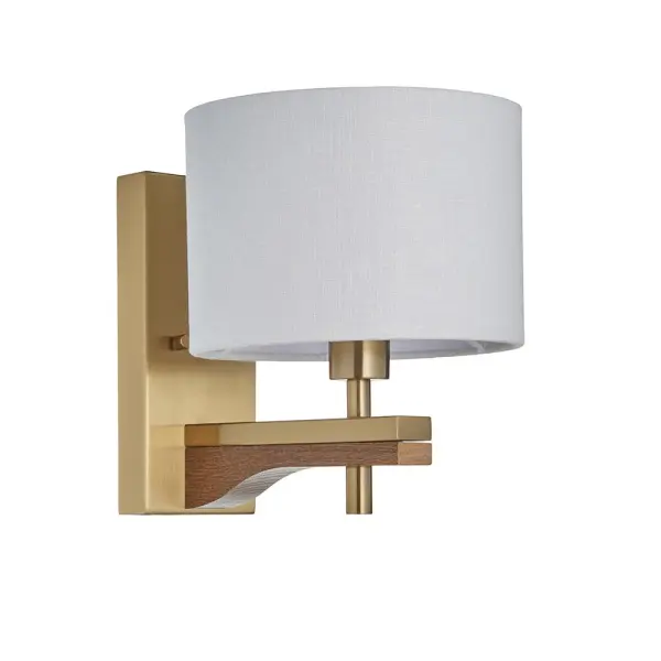 Heathcliff  Ash Wood & Brass Wall Light