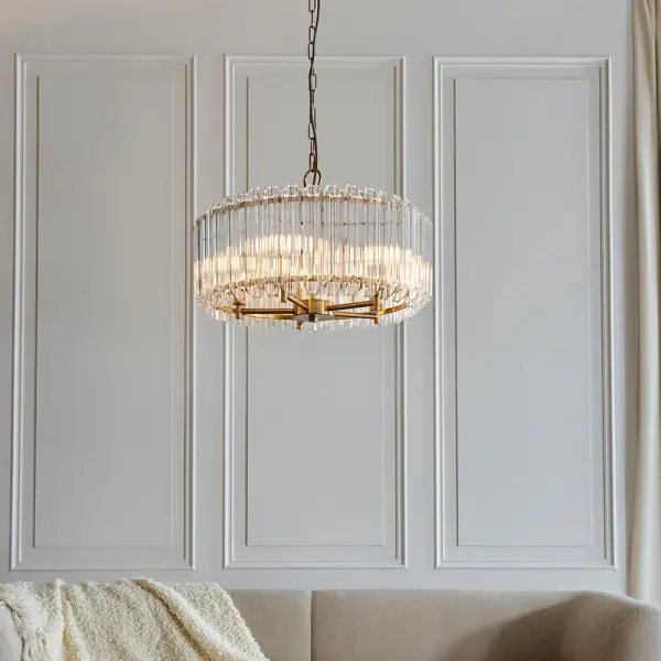 Valentina 5 Light Aged Brass Ceiling Pendant