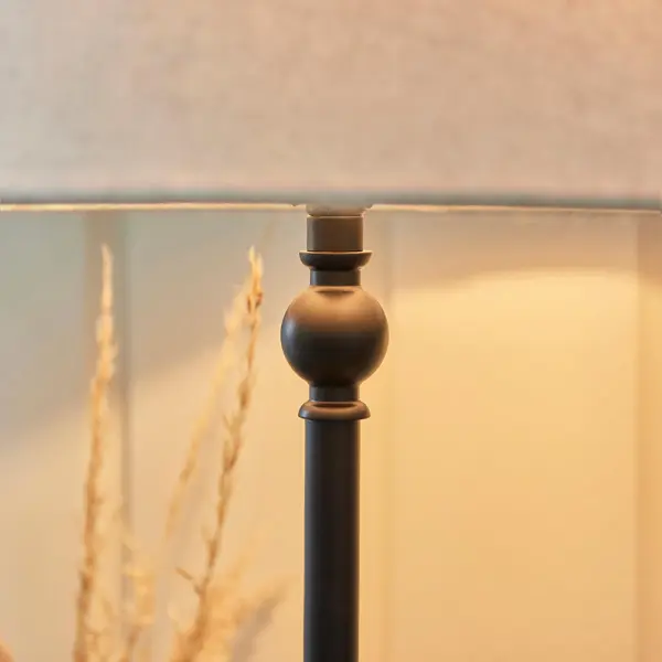 Lille Matt Black Table Lamp C/W Shade