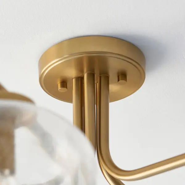 Jacob 5 Light Semi Flush Brass Fitting