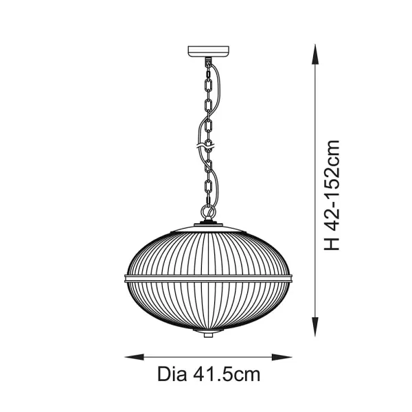 Somerset 3 Light Ceiling Pendant in Brass