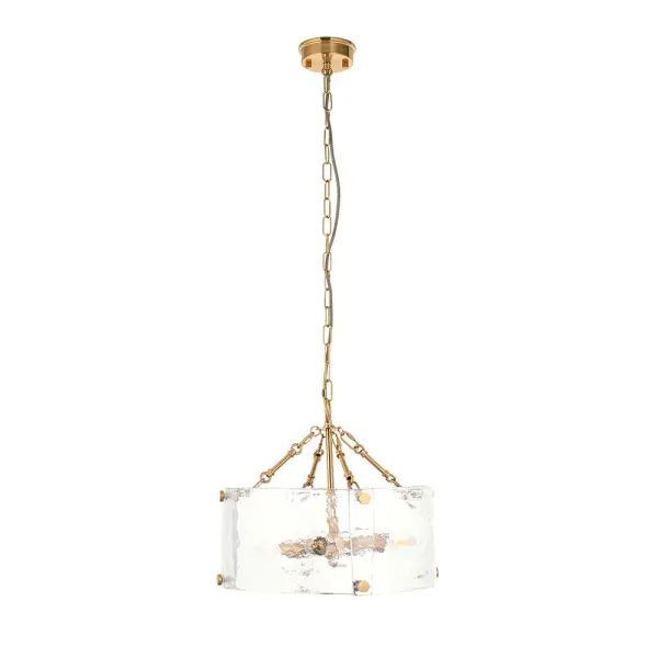 Keller 4 Light Ceiling Pendant with Cylindrical Textured Glass