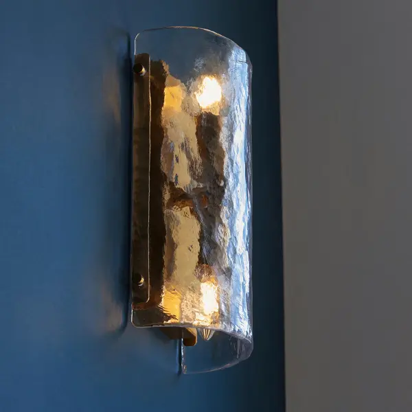Keller Double Wall Lighting with Textured Glass