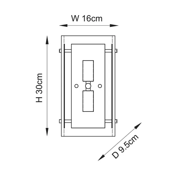 Keller Double Wall Lighting with Textured Glass
