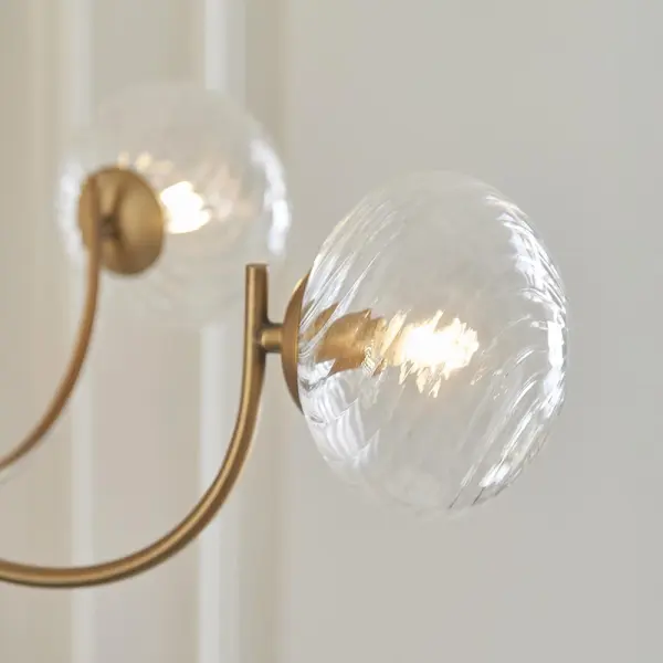 Hague Antique Brass 5 Light Ceiling Pendant