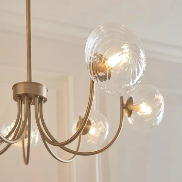 Hague Antique Brass 7 Light Ceiling Pendant