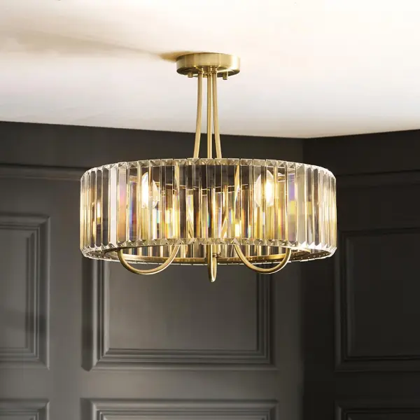 Visconti Antique Brass Semi Flush Fitting