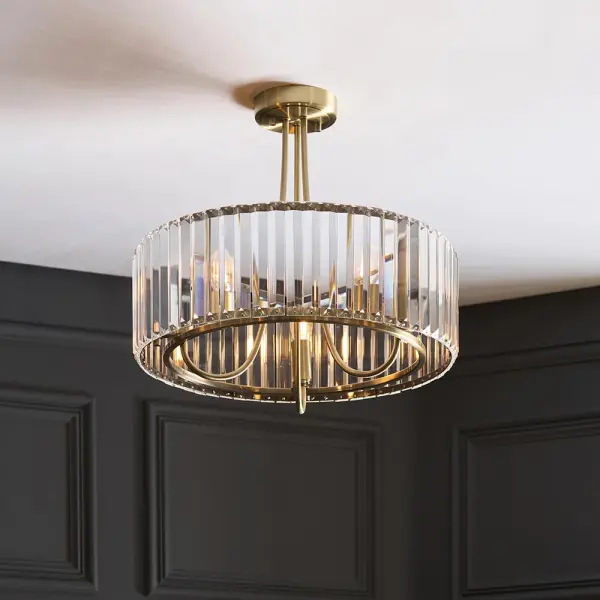 Visconti Antique Brass Semi Flush Fitting
