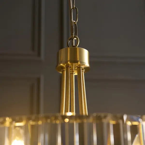 Visconti Antique Brass 5 Light Pendant