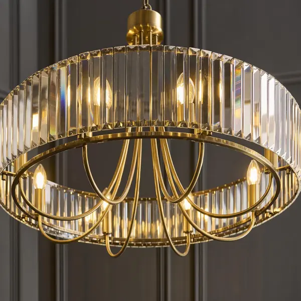 Visconti Antique Brass 8 Light Pendant