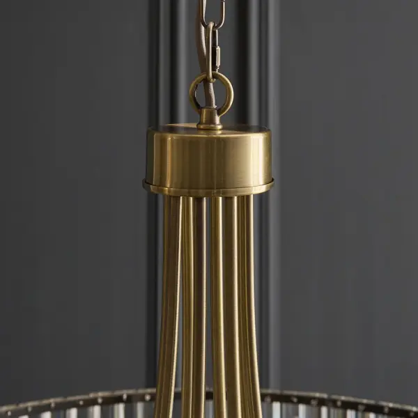 Visconti Antique Brass 8 Light Pendant