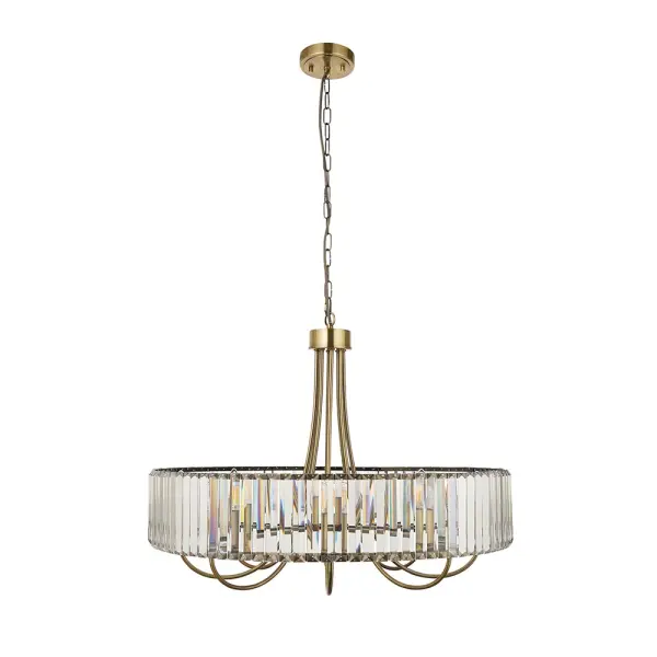 Visconti Antique Brass 8 Light Pendant