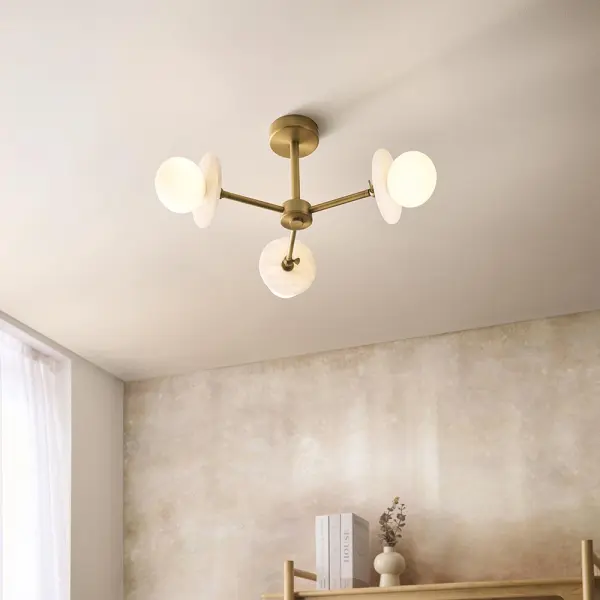Cerchio 3 Light Semi Flush Fitting