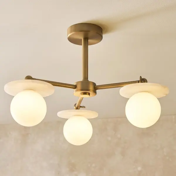 Cerchio 3 Light Semi Flush Fitting