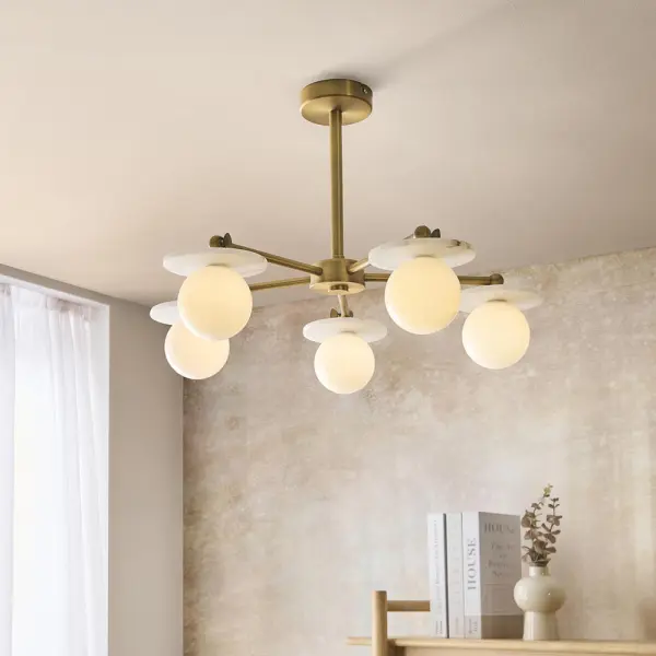 Cerchio 5 Light Semi Flush Fitting