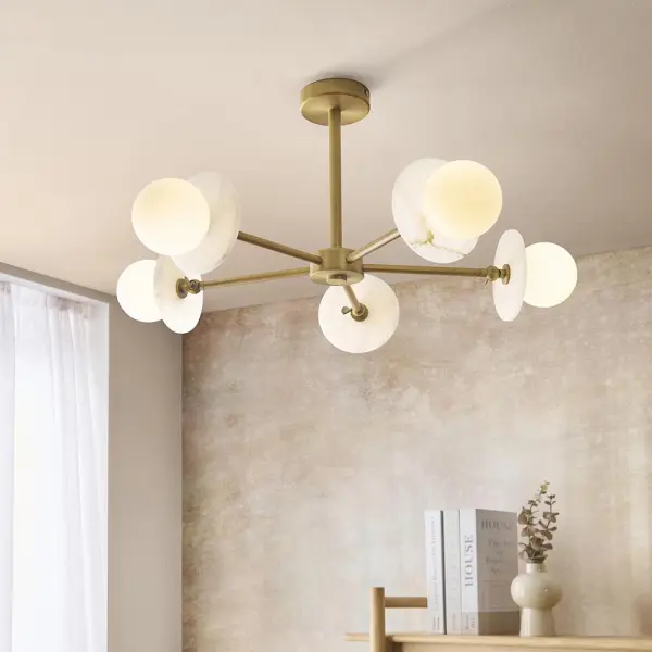 Cerchio 5 Light Semi Flush Fitting