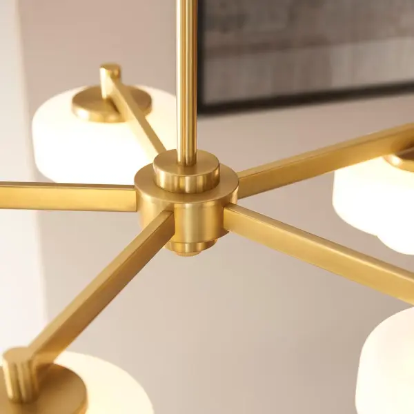 Boss 5 Light Ceiling Fitting in Brushed Brass