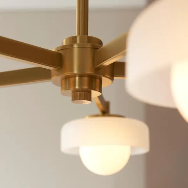 Boss 5 Light Ceiling Fitting in Brushed Brass