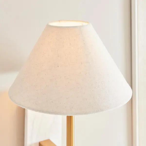 Faro White Volakas Marble Wall Light C/W Shade