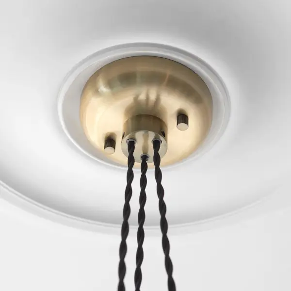 Mia Antique Brass 3 Light Cluster Pendant with Ribbed Glass Shades