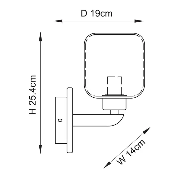 Travi Natural Travertime Stone Wall Light C/W Clear Glass Shade