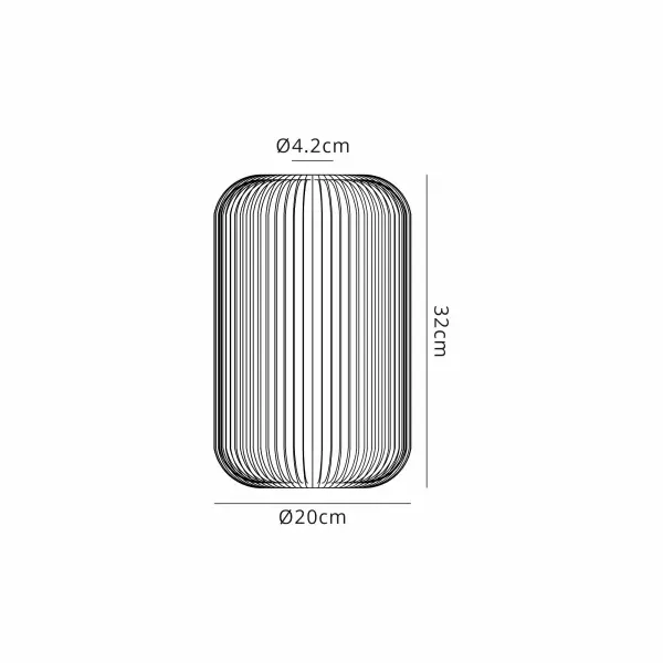 Meel 20cm Cylinder Smoked Glass Shade