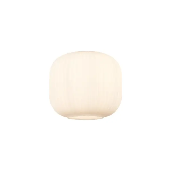 Meel 20cm Pumpkin Opal Ribbed Glass