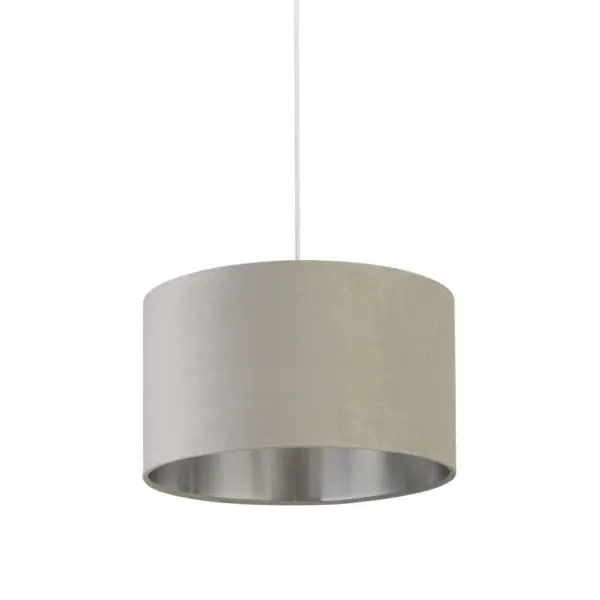 Light Grey Velvet with Silver Linner 38cm