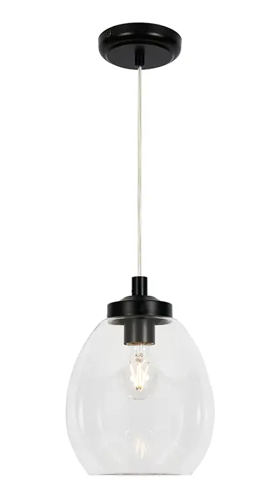 Satin Black Ceiling Fitting Pendant/Semi Flush
