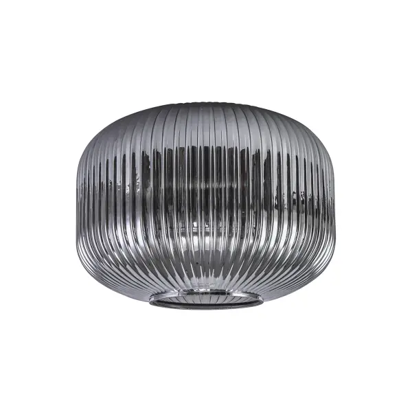 Meel 30cm Pumpkin Smoked Ribbed Glass