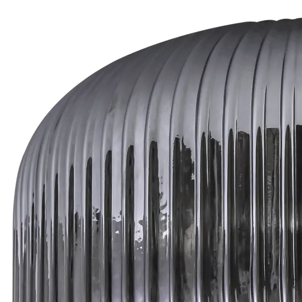 Meel 30cm Pumpkin Smoked Ribbed Glass