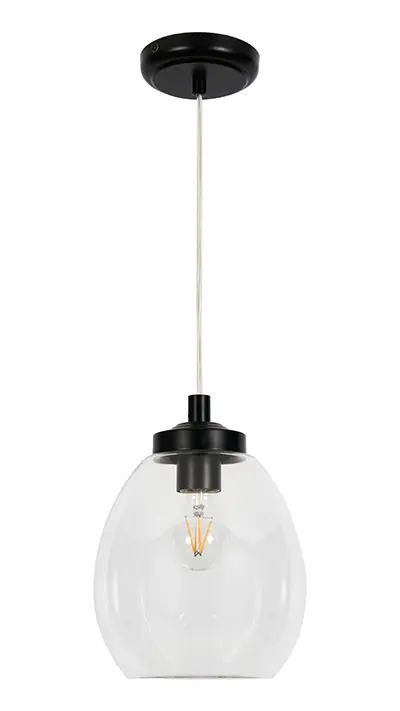 Satin Black Ceiling Fitting Pendant/Semi Flush