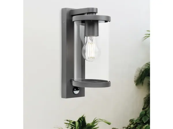 Harley Graphite Wall Lantern with PIR Sensor