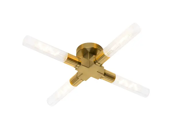 Dee 4 Light Gold Bathroom Ceiling Fitting IP44